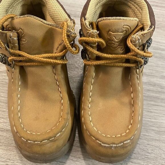 Disney Toddlers Brown Simba Moc Toe Lace Up Comfort Ankle Boots Size US  8.5 - Picture 2 of 6